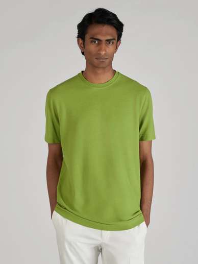 IceCotton T-shirt in Light Green by Zanone | lemonade
