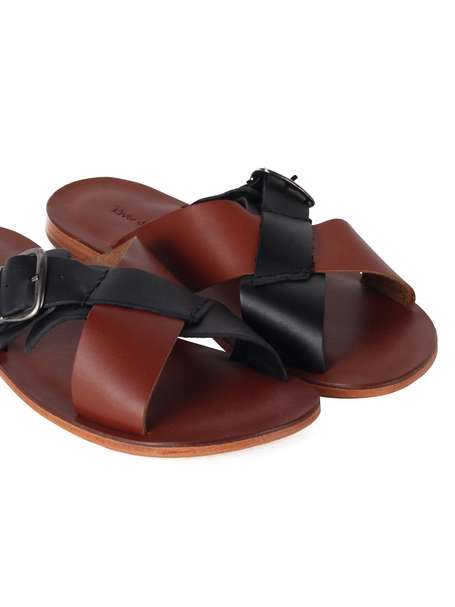 Only for Him Black Designer Sandals by La Mer Closet
