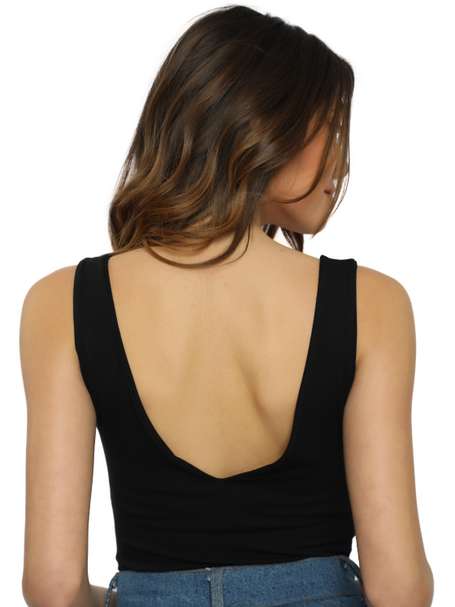 Black Halter Neck Bodysuit by Fashion Declare