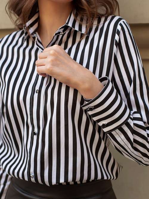 【cale カル】COTTON STRIPE B/D SHIRT The Must-Have Shirt in Silky Cotton | Mariner Blue / White