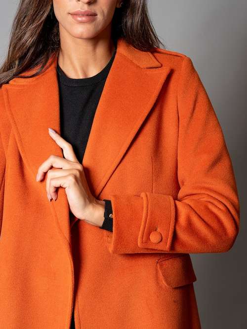美品】OVERCOAT Wool Shirt In Orange OVERCOAT WOOL SHIRTS ORENGE