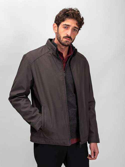 Mid Length Waterproof Jacket In Grey by ZED | LEMONADE FASHION