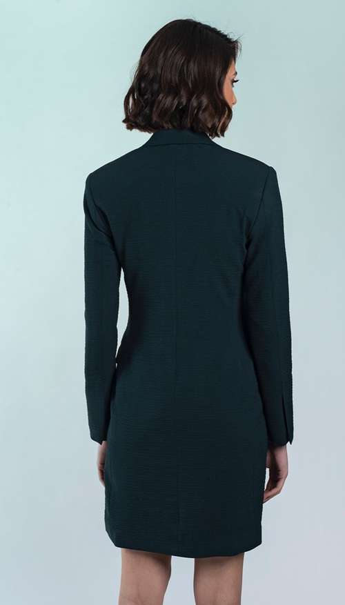dark green blazer dress MUSE PINE GREEN BLAZER DRESS