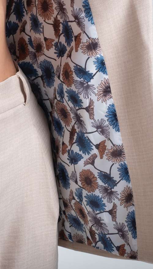 Beige Rolled-up Sleeves Blazer by ZED | LEMONADE FASHION