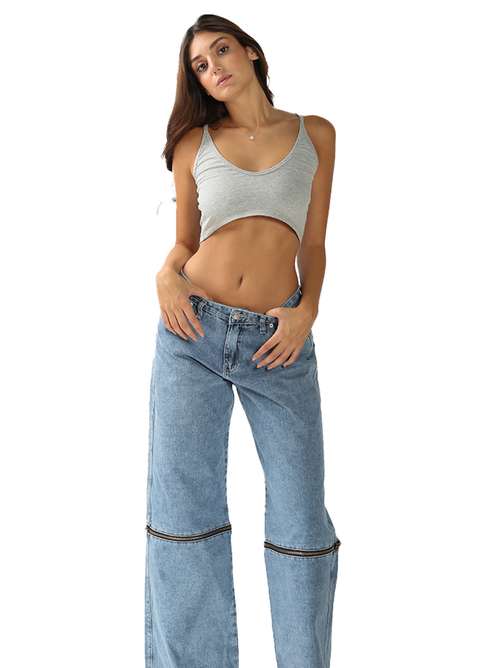 Unzip Me Jeans in Light Blue by Mooch | Lemonade Fashion by Mooch