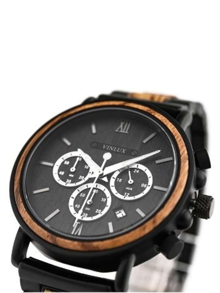 Black Hawk Zebra Wood Watch by Vinlux Wood | Lemonade Fashion by