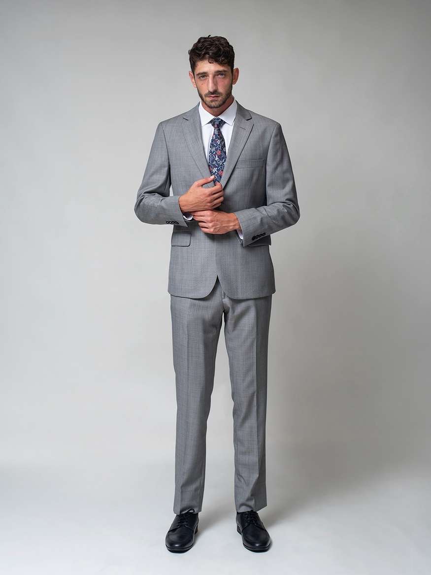 スーツ SAMUEL GUI YANG LEE TROUSER DOVE GREY Pure wool partridge eye suit trousers
