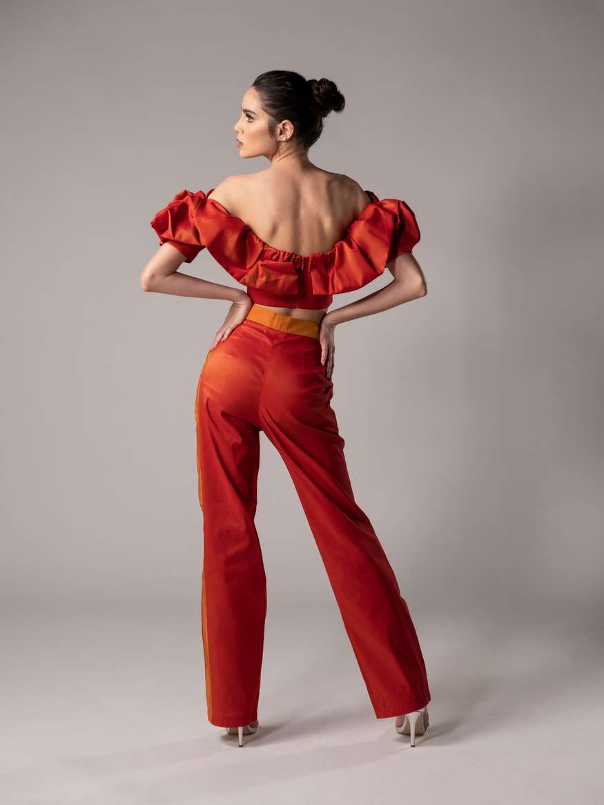 パンツ butterfly leather pants theredthered S butterfly leather pants theredthered S
