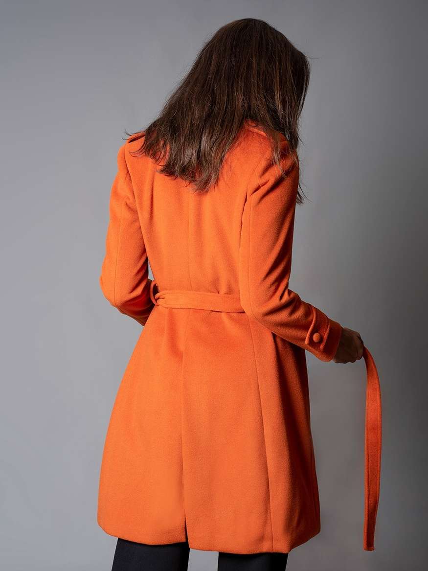 美品】OVERCOAT Wool Shirt In Orange OVERCOAT WOOL SHIRTS ORENGE