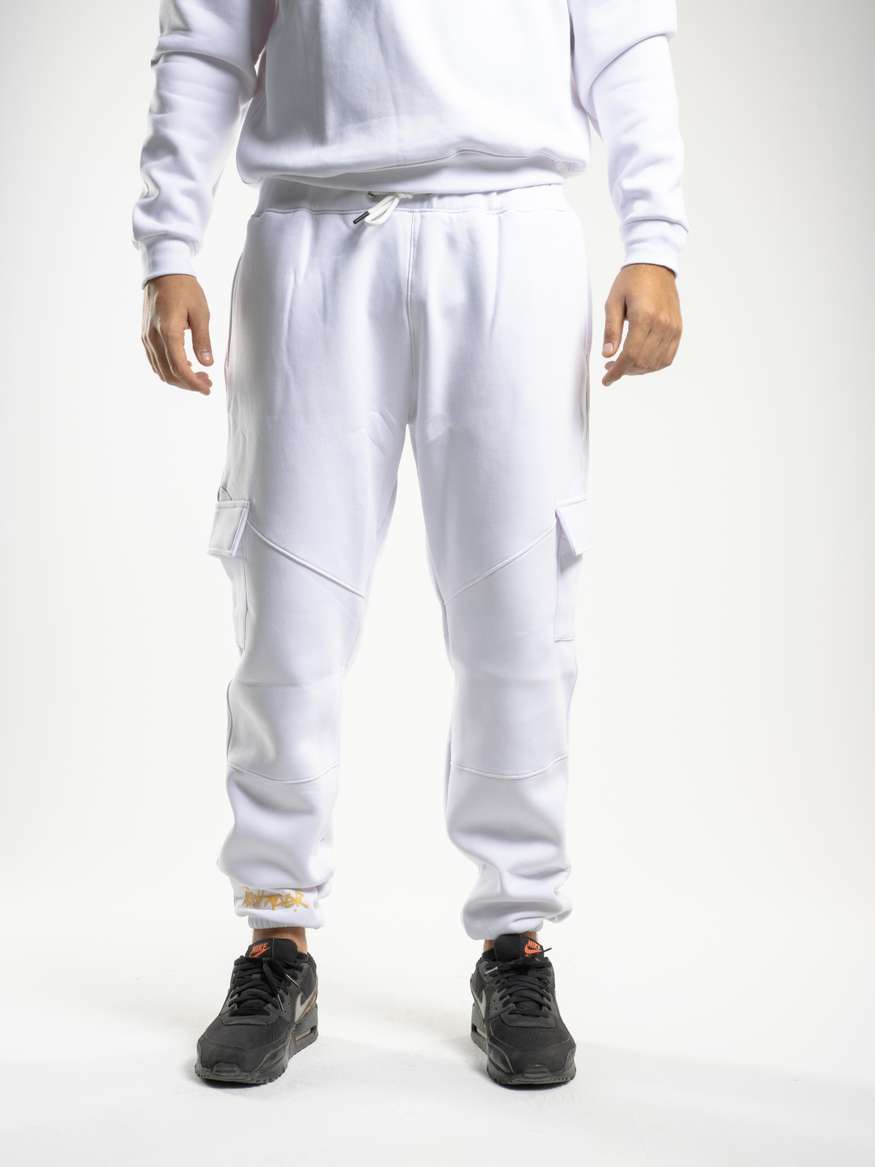 White Mesh Ader Sweatpants by Mesh Ader Social Club LEMONADE FASHION