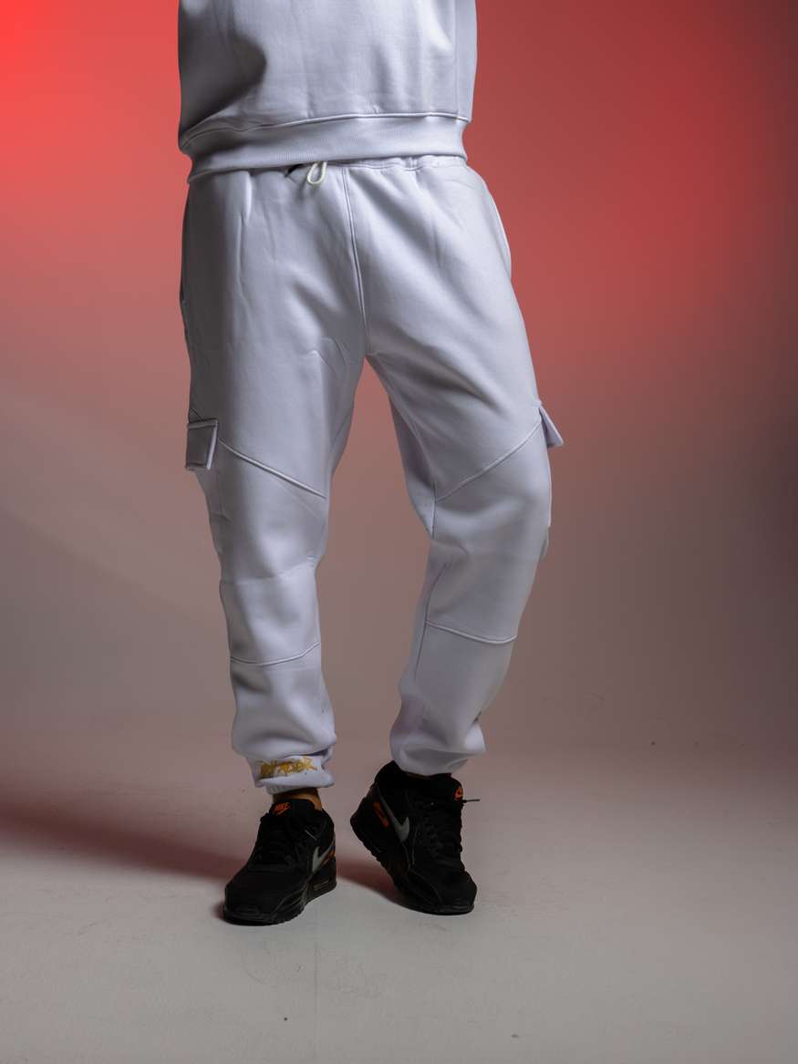 White mesh sweatpants sale