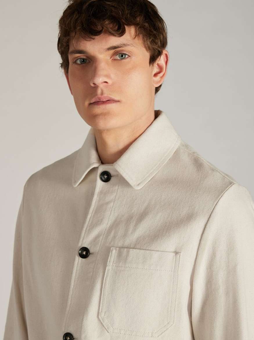 ジャケット MONTEDORO WHITE LINEN CASUAL JACKET SLOWEAR Montedoro linen jacket | THE OUTNET