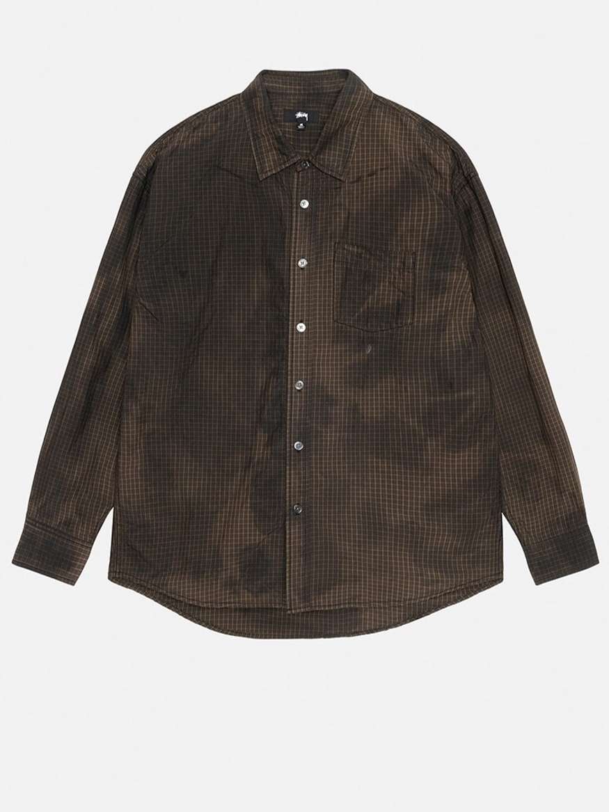 トップス STUSSY CLASSIC LS SHIRT SPRAYED Classic LS Shirt Sprayed by Stussy | lemonade fashion by