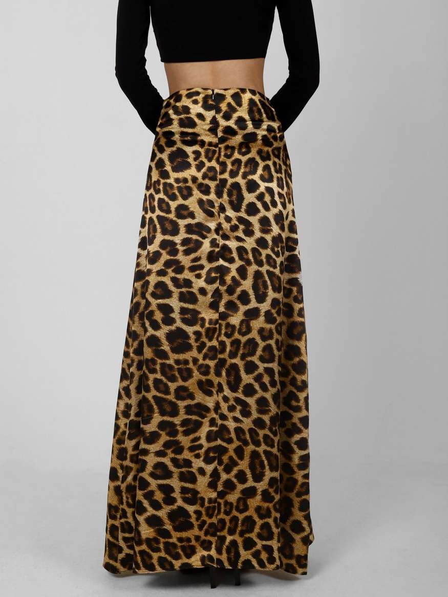 Animal Printed Maxi Skirt by Olympeah Lemonade Fashion by