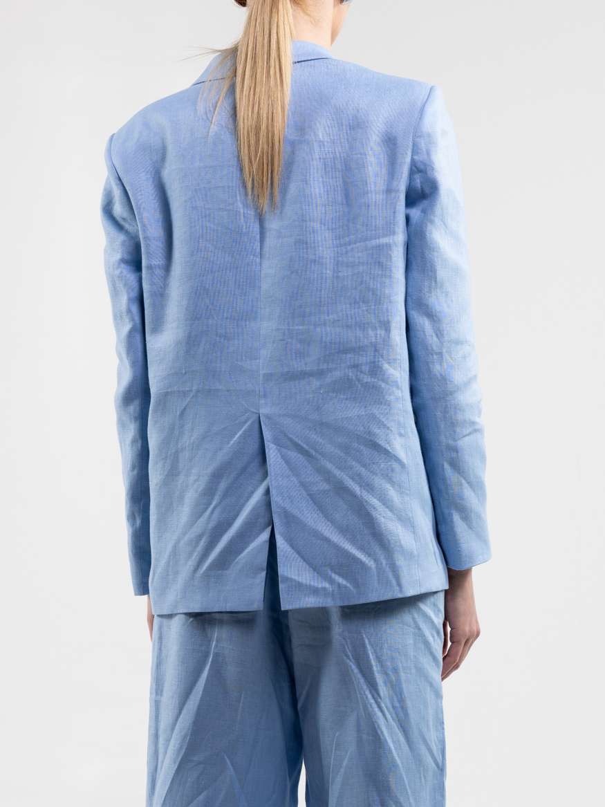 ボトムスその他 Barba Blazer Gi2 Double Breasted In Light Blue Linen Double Breasted Blazer in Light Blue by ZED | Lemonade
